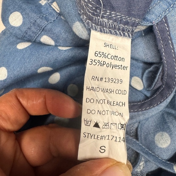 Do+Be Blue Polka Dot Jumpsuit Size Small.  #174 - Picture 12 of 13
